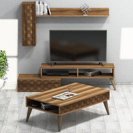 Hanah Home Conjunto de Muebles de Salón Planet - Nogal